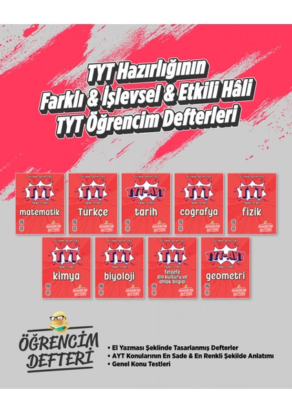 Tyt Öğrencim Defteri Ful Set. Tamamı El Yazmalı !!!