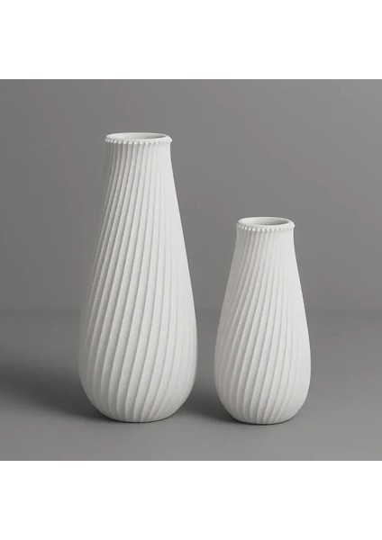 3D Baskı Dekoratif Seramik Vazo – Beyaz – 18/14CM fiyatları