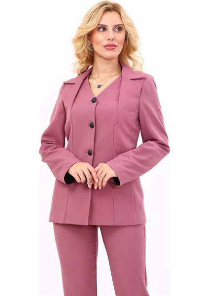 Erkek Yaka Yelek Ceket-Rose fiyatları