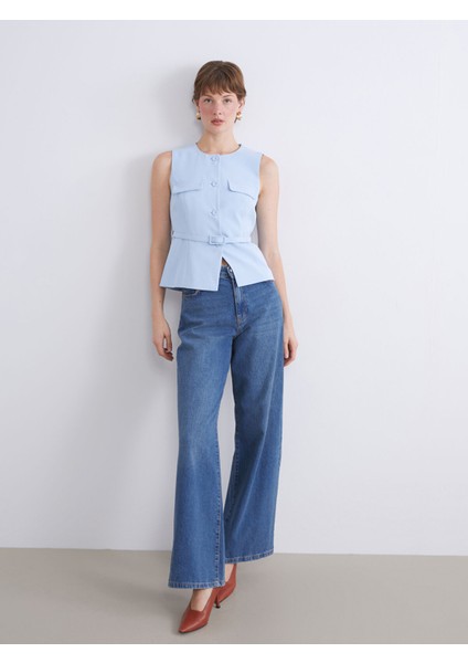 Yeni Sezon Bisiklet Yaka Krep Kadın Yelek fiyatları