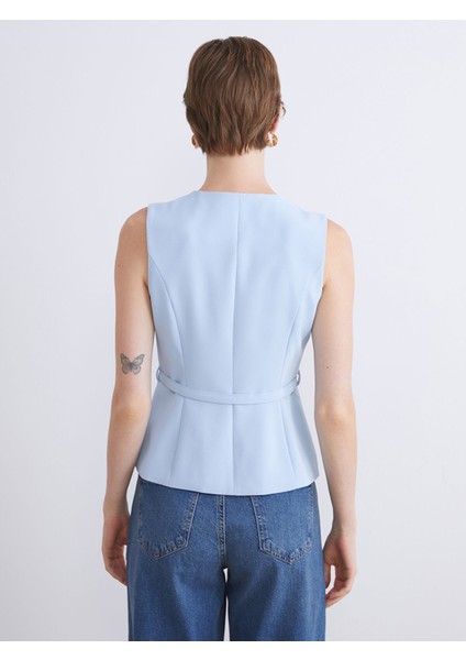 Yeni Sezon Bisiklet Yaka Krep Kadın Yelek fırsatları