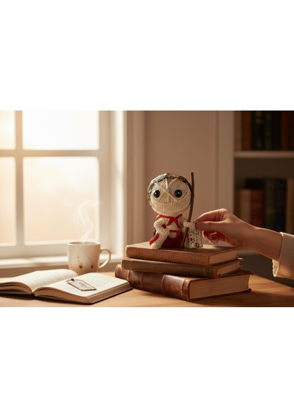 Örgü Tasarımlı Polyester Ninja Voodoo Biblo Savaşçı Figür Dekoratif Obje Genç Odası Hediyelik 18 cm fiyatları