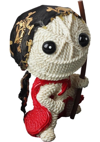 Örgü Tasarımlı Polyester Ninja Voodoo Biblo Savaşçı Figür Dekoratif Obje Genç Odası Hediyelik 18 cm fırsatları