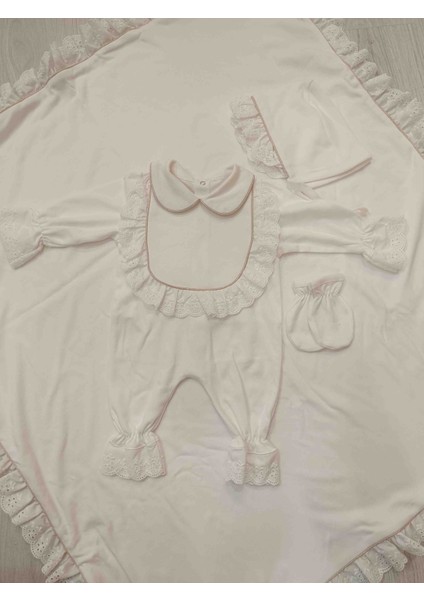 Kız Bebek Fistolu Tulum Şapka Eldiven Battaniye Takımı/ Hastane Çıkışı fırsatları