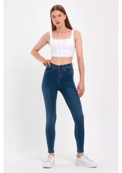 Kadın Taşlamalı Jeans