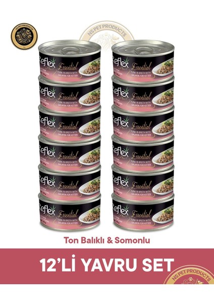 Plus Essential Yavru Kedi Ton Balıklı Somonlu - 12X70GR