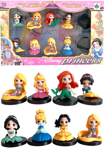 Disney Pamuk Prenses Bella Ariel Rapunzel Aurora Sindirella 5cm