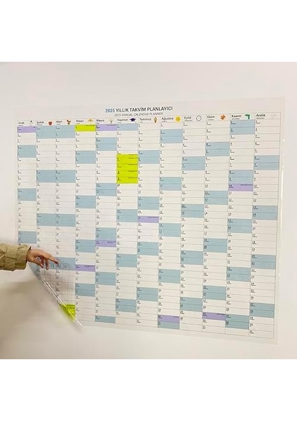 Tanıtım 2025 Yıllık Şeffaf Planlayıcı, Kendiliğinden Tutunan, Yapışkansız, Pratik, Akıllı Kağıt Yazı Panosu, Elektrostatik Kağıt (100 cm x 120 Cm) fiyatları