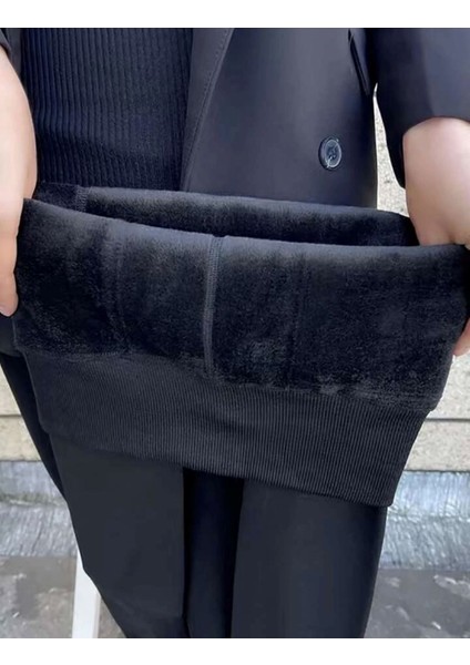 Siyah Peluş Tayt PT580-1
