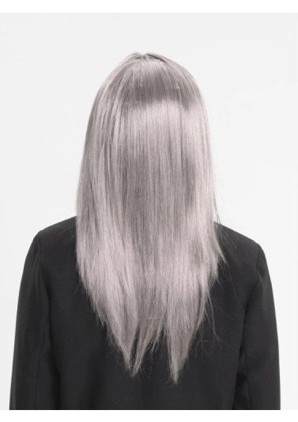 Platin Gri Gümüş Uzun Parti Peruğu modelleri