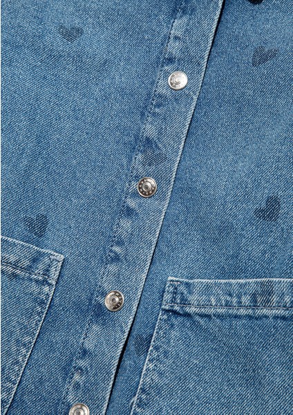 7210002-90880 Lulu Açık Mavi Jean Gömlek fırsatları