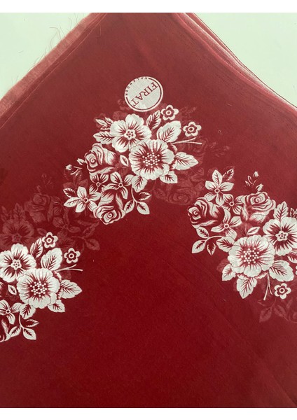 Çiçekli Desen Oyalık Pamuk Yazma