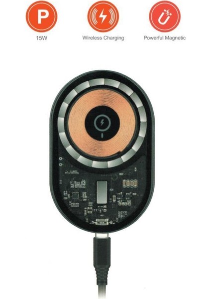 W13 Kablosuz Araç Içi Telefon Tutucu ve Telefon Şarj Cihazı Siyah