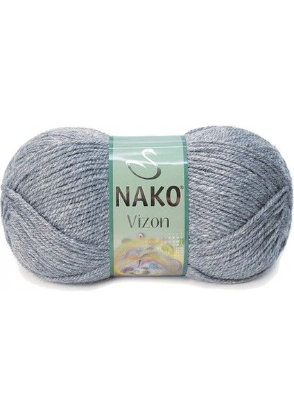 5 Adet Vizon Premium Akrilik El Örgü Ipi Yünü Renk NO:194 Sis Gri fiyatları