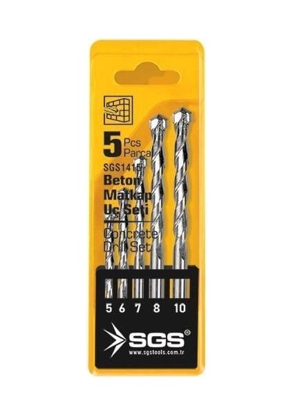 1415 Elmas Beton Matkap Ucu Seti 5 Parça