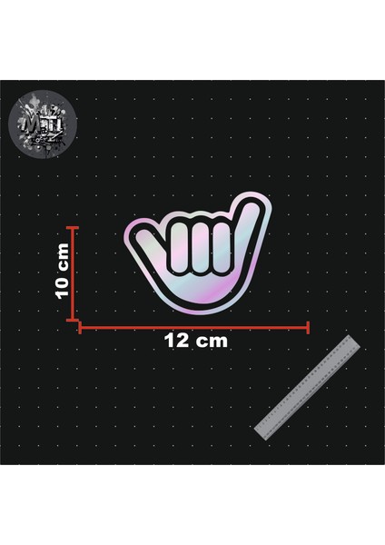 Jdm 12X10CM Araba-Moto-Laptop Cam Etiket Hologram Etiket Arma Jdm Elcik fiyatları