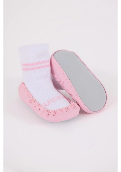 U.s. Polo Assn Çarık Çorap USB2800 Beyaz-Pembe modelleri