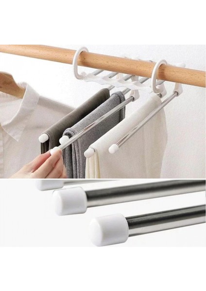 Hareketli Dolap Içi Pantolon Kravat Şal Askı Sistemi Düzenleyici Katmanlı Askılık Organizer (4887) modelleri