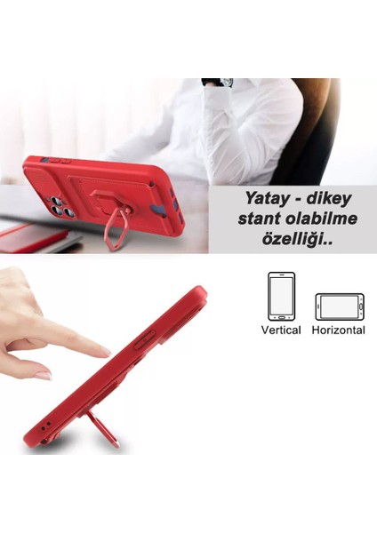 Xiaomi Redmi Note 14 Pro Plus Uyumlu Taşıma Askılı - Kartlıklı - Stantlı - Kamera Korumalı Silikon Telefon Kılıfı fırsatları