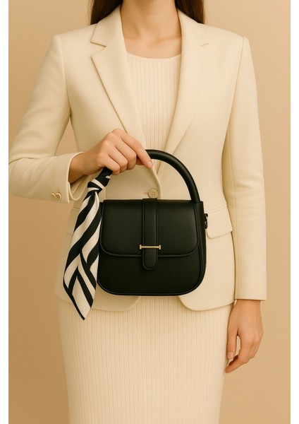 Kadın El ve Omuz Çantası Fular Detaylı Şık Tasarım