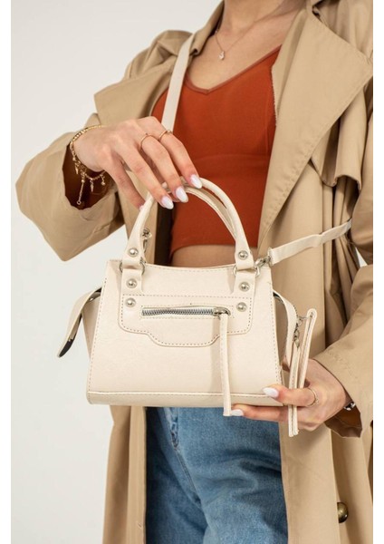 Kadın Mini El ve Omuz Çantası Şık Tasarımlı Çapraz Çanta