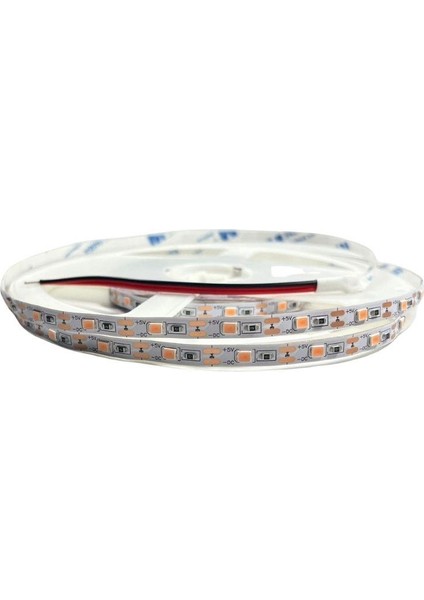 5 Volt Şerit LED 5mm 60 Ledli Pembe 2835 5V Şerit LED 5m