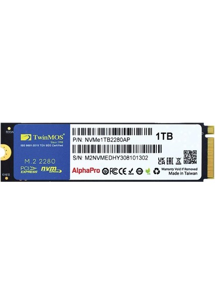 1 Tb Twınmos M.2 Pcıe Nvme 3600/3250 NVME1TB2280AP fiyatları