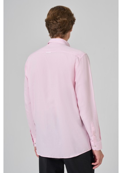 Erkek Pembe Regular Fit Düğmeli Yaka Gömlek indirimleri