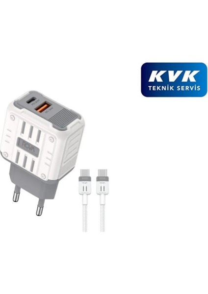 SB112T 20W USB + Pd Giriş Type-C To Type-C Hızlı Şarj Başlık Kablolu Set