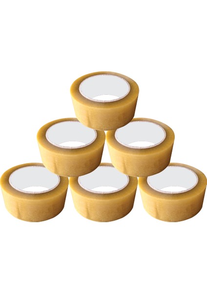 45X100 Şeffaf Bant (6 Adet) - Dayanıklı Ambalaj ve Koli Bandı-Ekonomik Seri