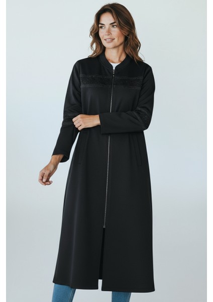 Kadın Önü Fermuarlı Desenli Cepli Mevsimlik Kap indirimleri