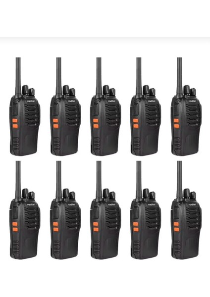 RT88 10 Lu Pmr Telsiz. Kulaklık Hediyeli. Baofeng 888S ve Retevis Zastone Modellerle Uyumlu