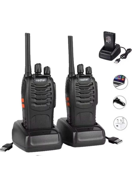 RT88 10 Lu Pmr Telsiz. Kulaklık Hediyeli. Baofeng 888S ve Retevis Zastone Modellerle Uyumlu modelleri