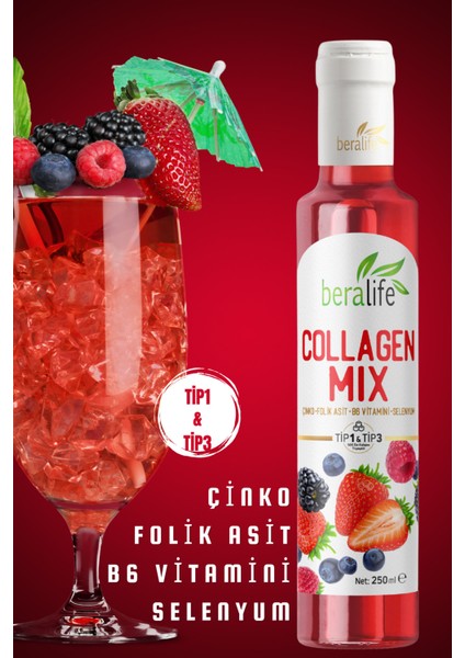 Collagen Mix-Doğal Kolajenli Içecek Tip 1-Tip 3 Kolajen