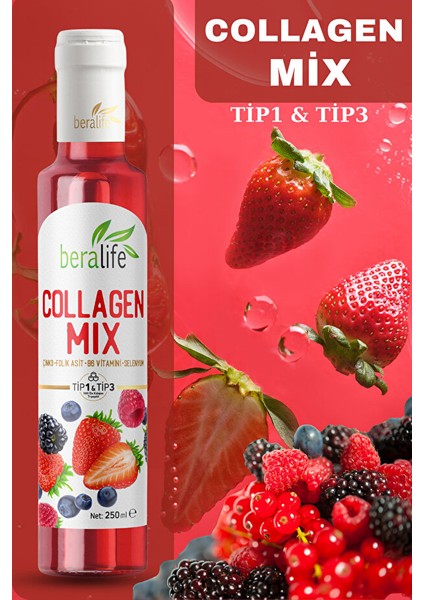 Collagen Mix-Doğal Kolajenli Içecek Tip 1-Tip 3 Kolajen fiyatları