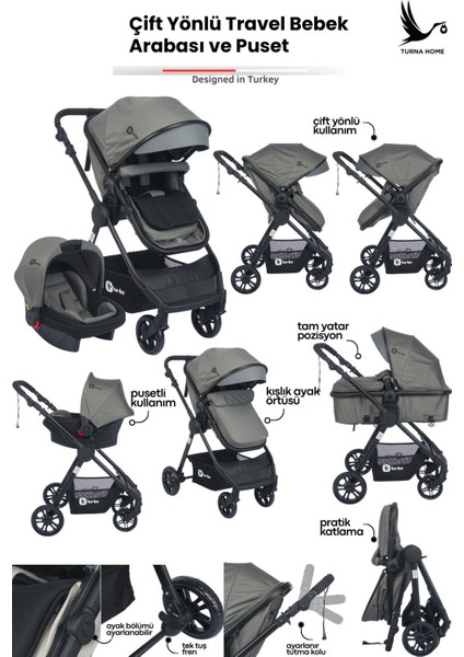 Be-Be Elegant Travel Sistem Bebek Arabası – Çift Yön, Tam Yatış, 18 kg Kapasite modelleri