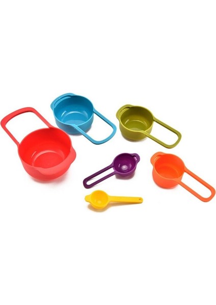 Pratik Ölçü Kaşığı Kabı 5&apos;li Şeker Baharat Sıvı Ölçer Aparat (5067) fiyatları