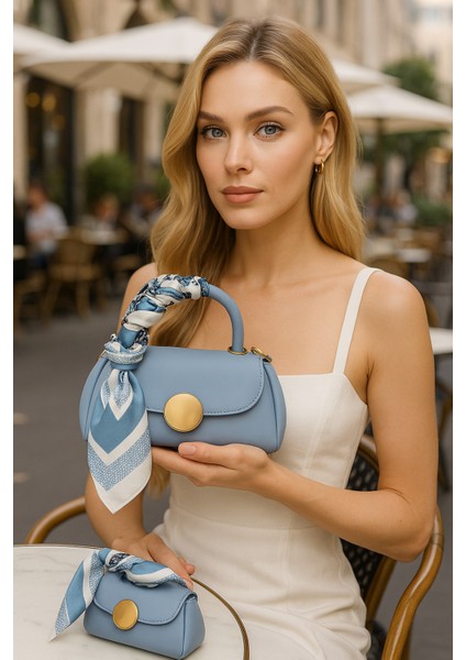 Kadın Şal Detaylı Mini Omuz ve El Çantası fiyatları