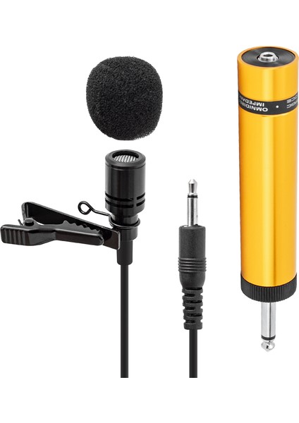 MV-445 Çantalı 5 Metre Kablolu 600 Ohm Yaka Mikrofonu