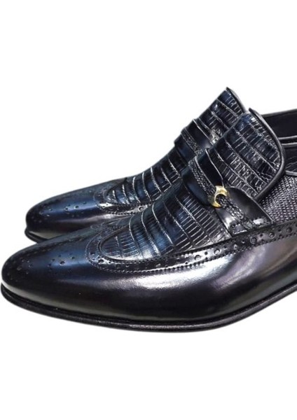 Fantazi Sivri Burun Erkek Ayakkabı Siyah indirimleri