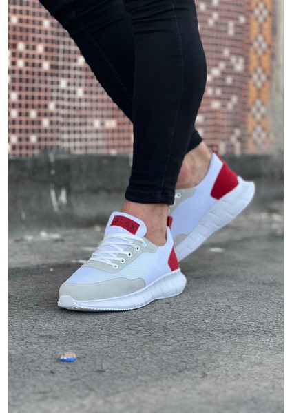 Beyaz Kırmızı Triko Erkek Spor Ayakkabı fiyatları