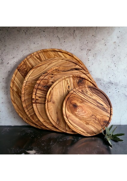 Kişiselleştirilmiş Zeytin Ağacı Yuvarlak Pizza ve Biftek Tahtası ( 20 cm ) fiyatları