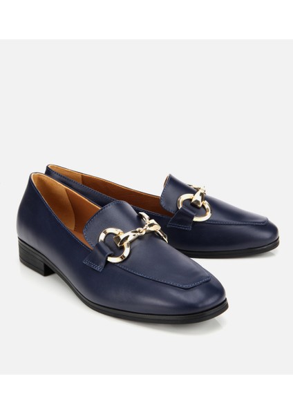 01AYH312430A680 KADIN Deri Lacivert Tokalı Klasik Loafer fiyatları
