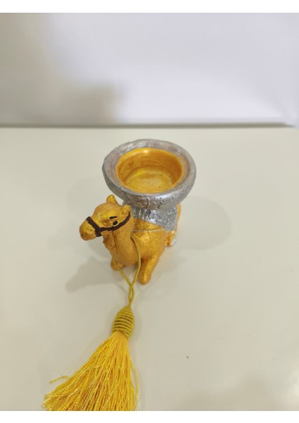 Oturan Deve Dekoratif Biblo Mumluk - Dekoratif Ev Aksesuarı