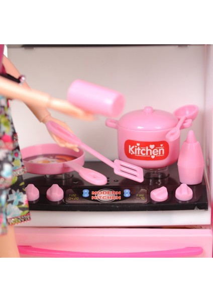 My Little Chefs Bebekli Iki Sıra Işıklı ve Sesli Mutfak Seti | Eğitici Oyun Seti | 3+ Yaş Rol Oyun modelleri