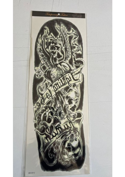 Gül Iskelet 1 Hafta Kalıcı Tam Kol Kaplama Bacak Yapıştırma Geçici Dövme 46 cm