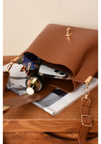 Kadın 3 Bölmeli Elden Tutmalı Omuzdan Asmalı Kaliteli Çanta fiyatları