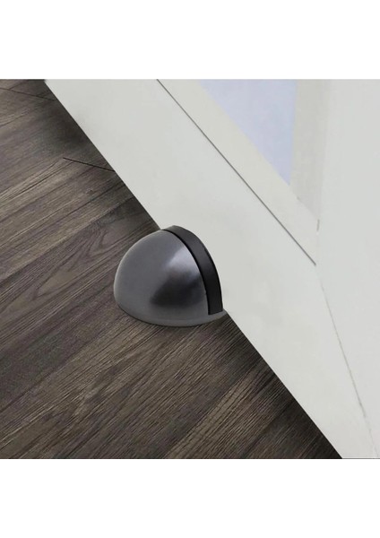 Yarımay Yapışkanlı Kapı Kolu Stoperi Tutacağı Metal Kapı Stopu Durdurucu Tutucu Tamponu Satine Füme modelleri