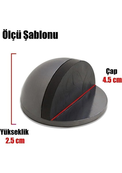 Yarımay Yapışkanlı Kapı Kolu Stoperi Tutacağı Metal Kapı Stopu Durdurucu Tutucu Tamponu Satine Füme fırsatları