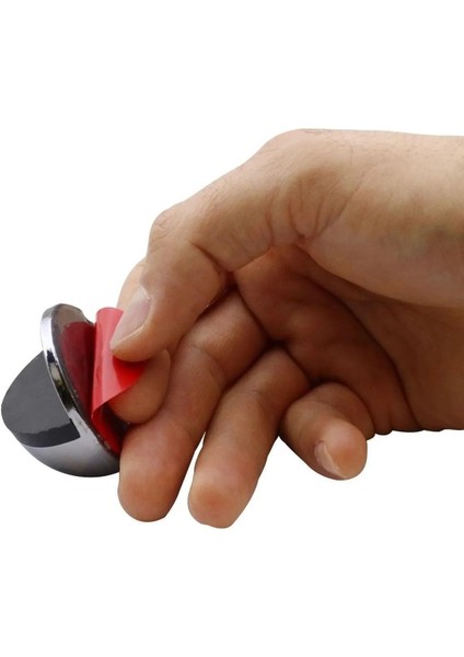 Yarımay Yapışkanlı Kapı Kolu Stoperi Tutacağı Metal Kapı Stopu Durdurucu Tutucu Tamponu Satine Füme indirimleri
